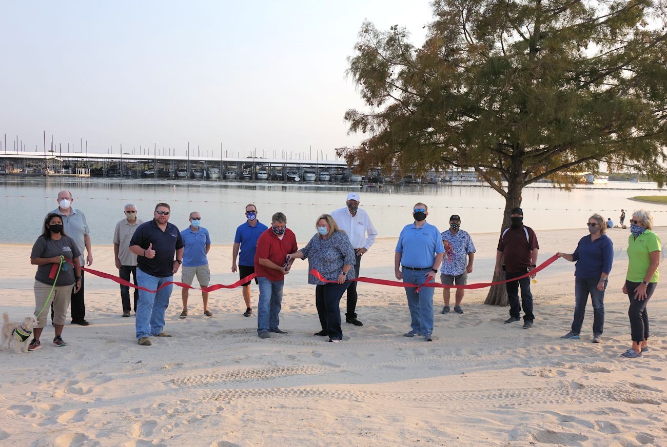 Swim Beach - SociallyDistancedRibbonCutting